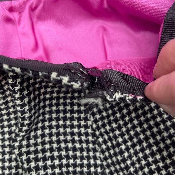 VTG Women's 2 Piece Skirt Suit Black & White Houndstooth 100% Wool Made In USA - Picture 11 of 16